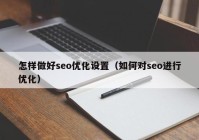 怎样做好seo优化设置（如何对seo进行优化）