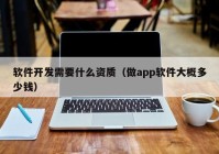 软件开发需要什么资质（做app软件大概多少钱）